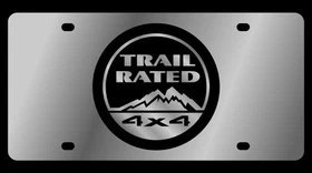 Eurosport Daytona 1445-1 Stainless License Plate Trail Rated Logo for Jeep Eurosport Daytona 1445-1 Stainless License Plate Trail Rated Logo for Jeep