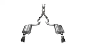 Corsa for 2015-2017 Ford Mustang GT 5.0 3in Cat Back Exhaust Black Dual Tips Corsa for 2015-2017 Ford Mustang GT 5.0 3in Cat Back Exhaust Black Dual Tips