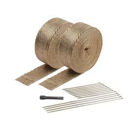 Design Engineering 10095 Titanium Exhaust & Pipe Wrap Kit 2" x 50' w/Ties & Tool Design Engineering 10095 Titanium Exhaust & Pipe Wrap Kit 2" x 50' w/Ties & Tool