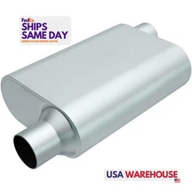 Magnaflow Exhaust R22543, One Natural Steel Rumble Aluminizd Muffler 2.5In Offse