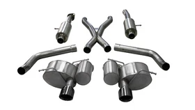 Corsa 14466BLK 2.75" Cat-Back Dual Rear Exit Exhaust with Single 4.5" Tips Corsa 14466BLK 2.75" Cat-Back Dual Rear Exit Exhaust with Single 4.5" Tips