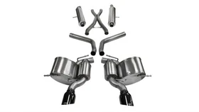 Corsa Performance Black Sport Cat-Back Exhaust for Jeep Grand Cherokee 2012-2021