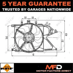 Engine Cooling Fan NRF Fits Ford Mondeo 2000-2007 + Other Models #1 Engine Cooling Fan NRF Fits Ford Mondeo 2000-2007 + Other Models #1