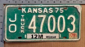 1979 Kansas truck license plate JO 47003 YOM DMV Johnson Ford Chevy Dodge 22720 1979 Kansas truck license plate JO 47003 YOM DMV Johnson Ford Chevy Dodge 22720