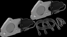 QTP QTEC50 2.5in Bolt-On QTEC Dual Electric Cutout Valves - Pair